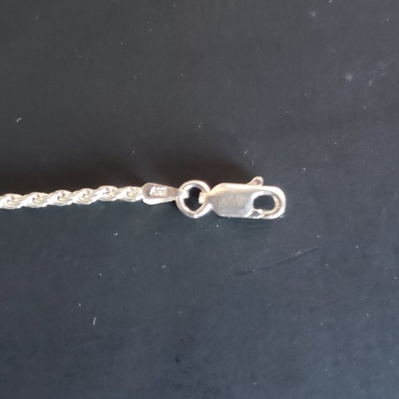 Vintage 925 Silver Braided Chain Necklace and Bracelet Set - Picture 6 of 6